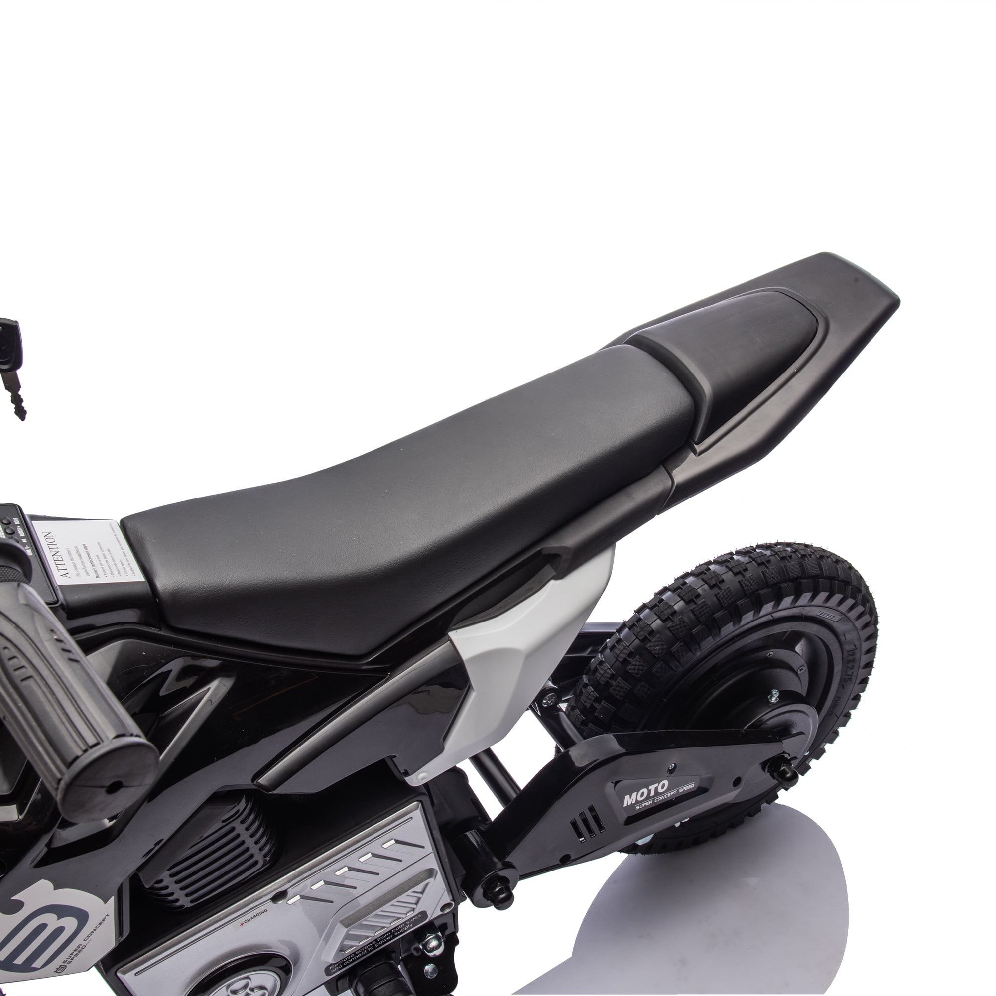 24V Electric Dirt Bike, 200W Powered Electric Ride on Toy with Key Switch, Throttle, Brakes, Bluetooth, Music, Horn, Electric Motorcycle Speed Up to 9.38 MPH, Off Road Motocross for Boys Girls 5-15