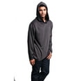 thumbnail image 4 of Victorious Long Length Fishtail Cloak Pullover Hoodie JK700 - Dark Grey - X-Large - J1A, 4 of 4