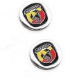 thumbnail image 1 of 2x New Remote Key Fob Badge Emblem Sticker Logo For Fiat Abarth In Black - 14mm, 1 of 1