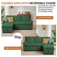 thumbnail image 7 of Soscana Sectional Sofa with Reversible Storage Chaise,Sleeper Sofa Couch Pull Out Bed 2 in 1,3 Seat L Shaped Sectionals with Side Pockets for Living Room Apartment Office Studio,Green, 7 of 7