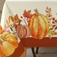 thumbnail image 2 of Fall Tablecloth,Autumn Pumpkins Vines Rectangle Table Cloth 60x102 Inch, Maple Leaf Fall Harvest Tablecloths, Waterproof Spillproof Table Cover for Dinner Kitchen Party Holiday Decoration, 2 of 5