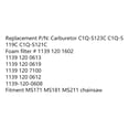 thumbnail image 6 of For Zama C1q-s269 C1q-s191 Ms171/211 Chainsaw Carburetor, 6 of 6