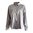 thumbnail image 4 of womens blouses linen blouses for women valentines blouses women pink New Spring And Summer Fashionable And Casual Women's Satin Imitation Silk Long Sleeved Shirt, 4 of 5