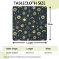 thumbnail image 2 of Boho Celestial Elastic Fitted Tablecloth - Gothic Starry Night Square Table Cover with Snug Fit for Outdoor Picnic (36x36 Inches), 2 of 4