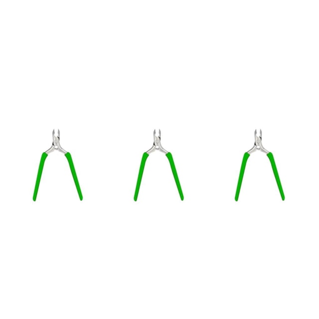 Soidarity Manicura Uña Cuticle Nipper Tijeras Removedor de piel muerta Mango de silicona Antideslizante Acero inoxidable Cuidado Trimmer Verde Type1 NO1