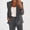 Gray, variant on Blazer Jacket Women Plus Size Suit Coat Business Casual Outfits 2025 Dressy Casual Suits Button Coat Top Gray XXXL