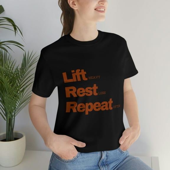 Lift Rest Repeat Weightlifting Body Builder tshirt S-3XL