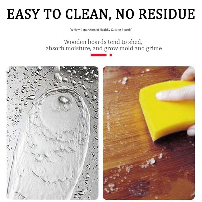 Kitchen Chopping Board, 3 Sizes Stainless Steel Cutting Board for Baby Food Making, Cutting Plate with Hanging Hole for Meat, Vegetables, Fruits, Dough