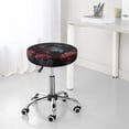 thumbnail image 5 of Kdxio Rose Full Moon Black Wolf Print Stool Covers Round,Stretch Round Bar Stool Covers Washable Bar Stool Cushion Slipcover for 12-15 Inch Chair, 5 of 5