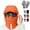 Orange, variant on a Waterproof Fleece-Lined Hood W/Drawstr, Windproof Full Cover Outdoor Riding Mask with Glasses, for Men and Women (US, Alpha, One Size, Pink)