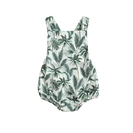 

Newborn Baby Summer Romper Sleeveless Square Neck Bodysuit
