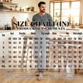 thumbnail image 3 of HAJWOH Mens Pajamas Set Long Sleeve Sleepwear Crew Neck 2 Piece Loungewear Nightshirt Top & Pants with Pockets, 3 of 5