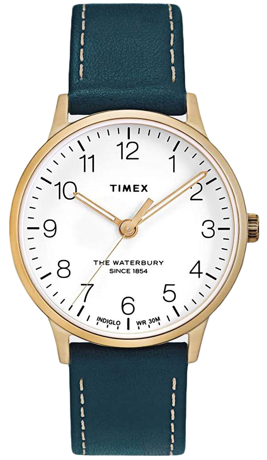 Timex Tw2t27300 Waterbury Women S Silver Tone Analog Watch Blue Leather Strap