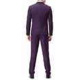 thumbnail image 5 of Cloudstyle Men's 3-Piece 2 Buttons Slim Fit Solid Color Jacket Smart Wedding Formal Suit, 5 of 7