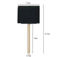 thumbnail image 5 of Juego de 4 brochas planas y flexibles de espuma de poliéster con punta biselada y mangos de madera, Ideal para aplicar pintura, pinturas a base de aceite y tintes, 5 of 5