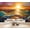Color 4, variant on Wallpaper Illuminated Stained Glass Sunset Sea Scene Peel and Stick Wall Murals 69"H x 96"W Removable PVC Wall Paper Self-Adhesive Wall Paintings Art Decor for Bedroom Living Room