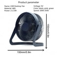 thumbnail image 3 of Mini ventilador de oficina, USB, portátil, ventilador de escritorio, silencioso, 3 of 5