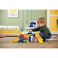 thumbnail image 3 of Mega Bloks First Builders Race Car Garage with Big Building Blocks, Building Toys for Toddlers (60 Pieces), 3 of 10