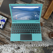 Kids Portable Laptop Computer, 10.1 Inch Education & Games Laptop, Powered by Android 12, 2GB + 64GB Rom-BLUE