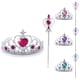 thumbnail image 2 of Conjunto de corona y varita de princesa con accesorios de princesa con purpurina para niñas, 2 of 10