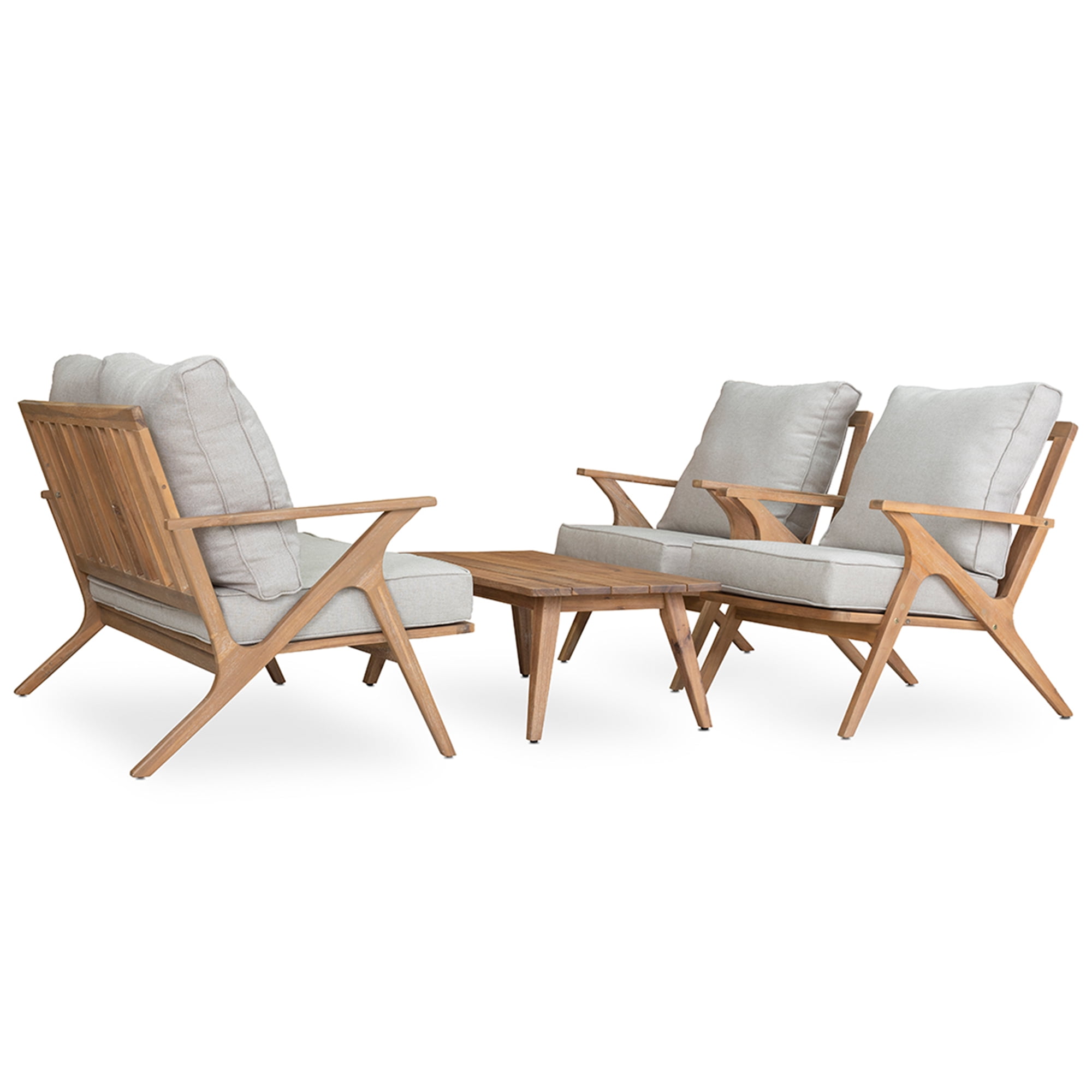 Aimee Lii 4 Pcs Acacia Wood Patio Furniture Set for Balcony Porch Garden Backyard Lawn, Outdoor Seating Sofa Set, Outdoor Conversation Set with Coffee Table, Cushions, Pillow Aimee Lii 4 Pcs Acacia Wood Patio Furniture Set for Balcony Porch Garden Backyard Lawn, Outdoor Seating Sofa Set, Outdoor Conversation Set with Coffee Table, Cushions, Pillow