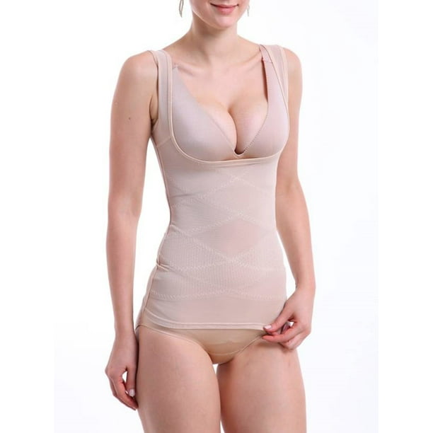 Top Shapers Women S Firm Control Shapewear Wear Your Own Bra Shaping Cami Waist Cincher Tummy Slimmer Body Shaper Walmart Com Walmart Com