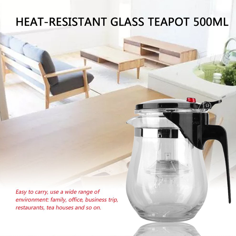 500ML Heat Resistant Glass Teapot Convenient Office Chinese Kung Fu Tea Pot BT
