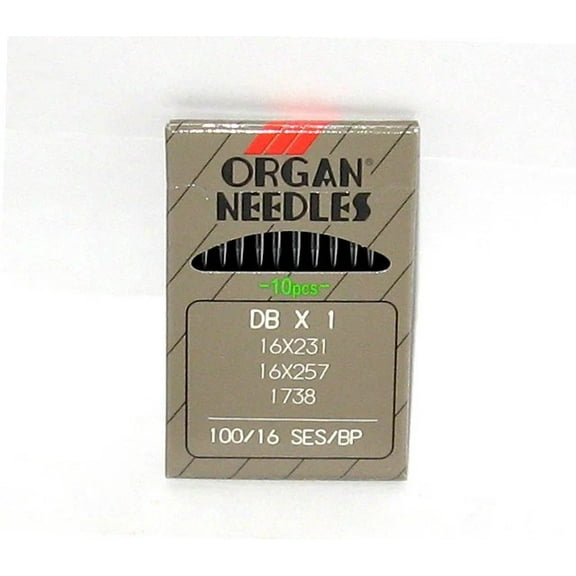 Teamwork 10 16X257 #16 ORGAN DBX1 INDUSTRIAL SEWING MACHINE NEEDLES 16X231 DBX1 JUKI