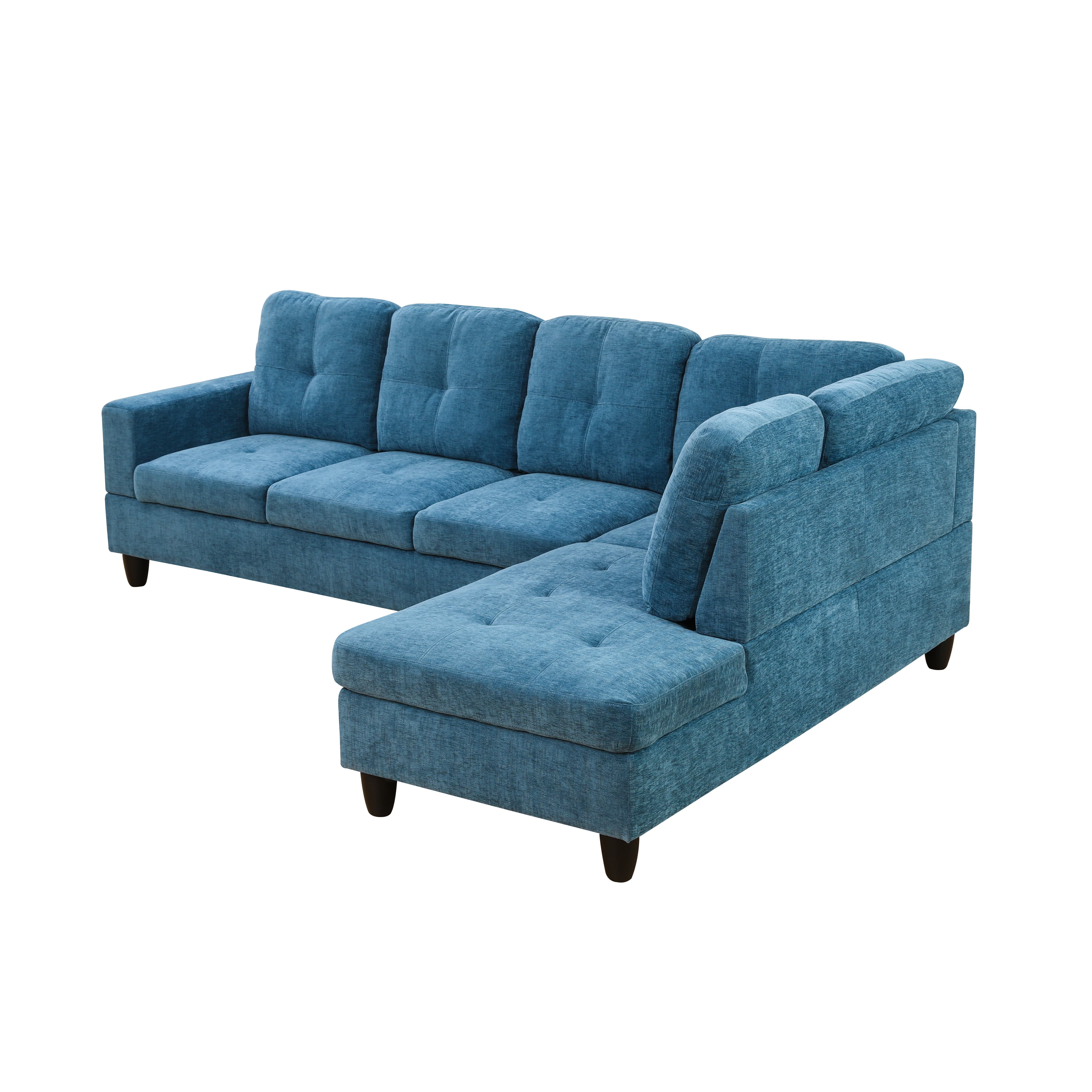 MAYEERTY Modern Adult 3-Piece Couch Set - Blue Vibrant Color, Lively Living Room Seating Decor