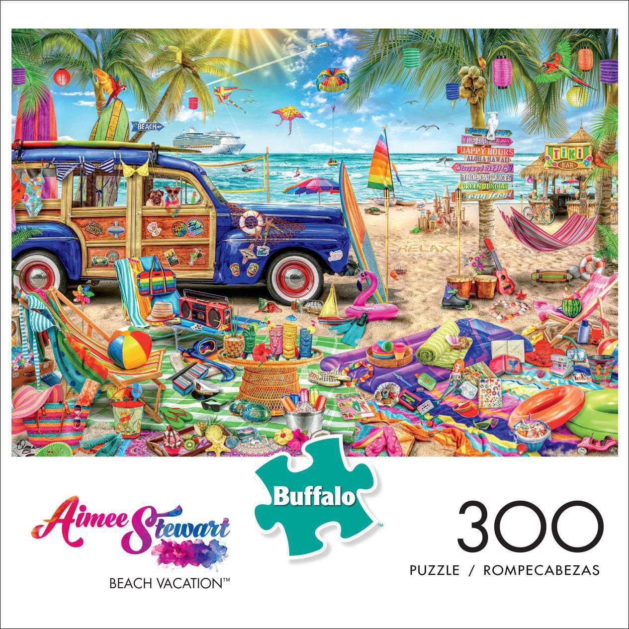 Buffalo Games - Aimee Stewart - Beach Vacation - 300 Piece Jigsaw Puzzle