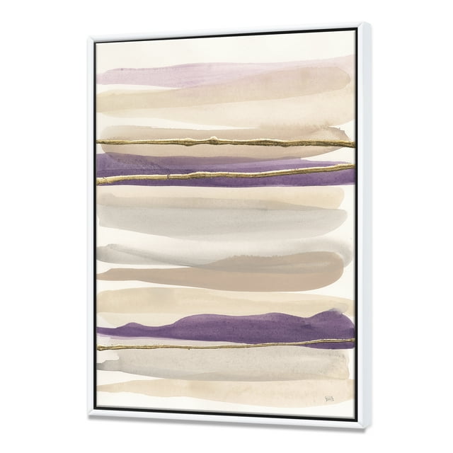 Shape of Glam Purple I - Shabby Chic Framed Canvas