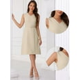 thumbnail image 2 of DARING DIVA Sleeveless A-Line Dress XL Dark Beige, 2 of 6
