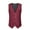Wine, variant on Men's Pockets V Neck Single Breasted Wedding Vest Waistcoat with Chain