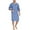 Blue, variant on MAYFISH Men's Cotton Robe Short Sleeve Lightweight Summer Bathrobes for Men Zip up House Coat with Pockets(Blue,Large )