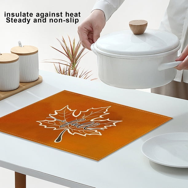Ganfancp Acción de Gracias Manteles Individuales Manteles Individuales Occidental Manteles Individuales de Cocina Restaurante Manteles Individuales Aislados Ofertas Flash Liquidación 1X Mantel Indivi