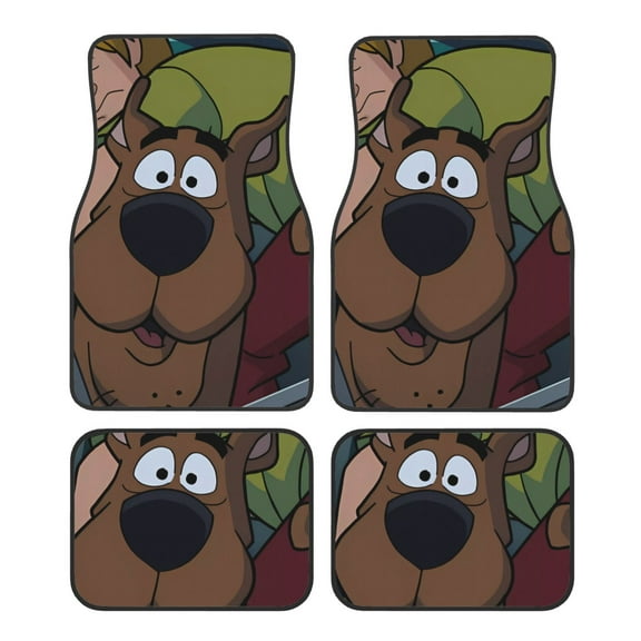 Saiise Scooby-Doo Print Universal Fit Carpet Floor Mats For SUV,Vans,Sedans,Trucks,Set of 4pcs