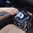 thumbnail image 2 of Cute  Trash Can with Lid - Multipurpose Collapsible Trash Bin for , Leak-Proof Organizer,  Garbage Can with Storage Pockets & Adjustable Straps, 2 Gallons (Flower), 2 of 6