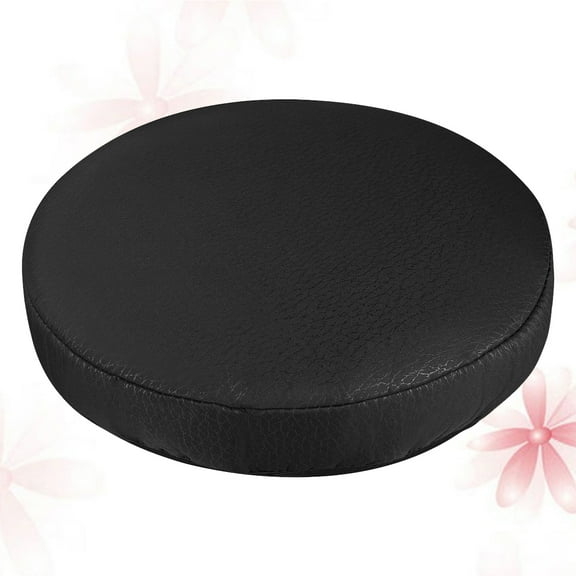 Etereauty Thick Elastic Barstool Seat Cushion Cover Practical Stool Cover Round Chair Protector for Home Shop - Black (Diameter 30cm )