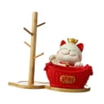 thumbnail image 3 of Bandeja de almacenamiento con forma de gato de la , bonita figura de gato, regalo para decoración del hogar, bandeja para llaves coleccionable, Rojo, 3 of 8