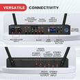 thumbnail image 5 of Pyle UHF Wireless Microphone System - Portable Digital Audio Sound Mixer Receiver w/ Bluetooth, 2 Handheld Mic, Receiver Base, Addressable Frequency, Great For Home Karaoke & Professional Use, Black, 5 of 7