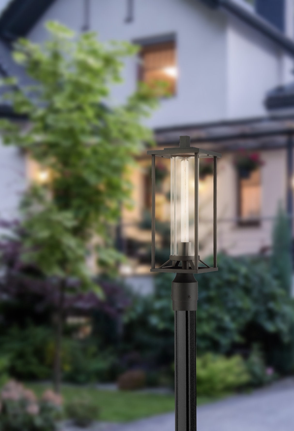 Minka Lavery Trescott 20" High Black Outdoor Post Light