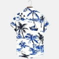 thumbnail image 6 of ZCFZJW Mens Hawaiian Shirt Short Sleeve Floral Button Down Shirts Tropical Summer Beach Vacation Tees Shirts Lightweight Camp Collar Shirt White#02 XXL, 6 of 6