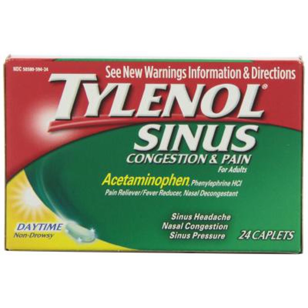 TYLENOL Sinus Congestion & Pain Caplets, Daytime 24 ea