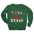 thumbnail image 4 of Pompotops Automne et Hiver Femmes Pull Imprimé de Noël Col Rond Manches Longues Blouse Unie Hauts Chandails en Molleton, 4 of 5
