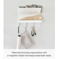 thumbnail image 2 of Yamazaki Home Magnetic Entryway Rack, White, Steel, Magnetic, 2 of 7
