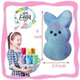 thumbnail image 2 of 6-Inch Easter Bunny Stuffed Animal – Tie-Dye & Solid Color Rabbit Plush Toy, Soft Easter Bunny Plush, Easter Basket Stuffers Egg Hunt Prizes Party Favors Gift for Kids, 2 of 6