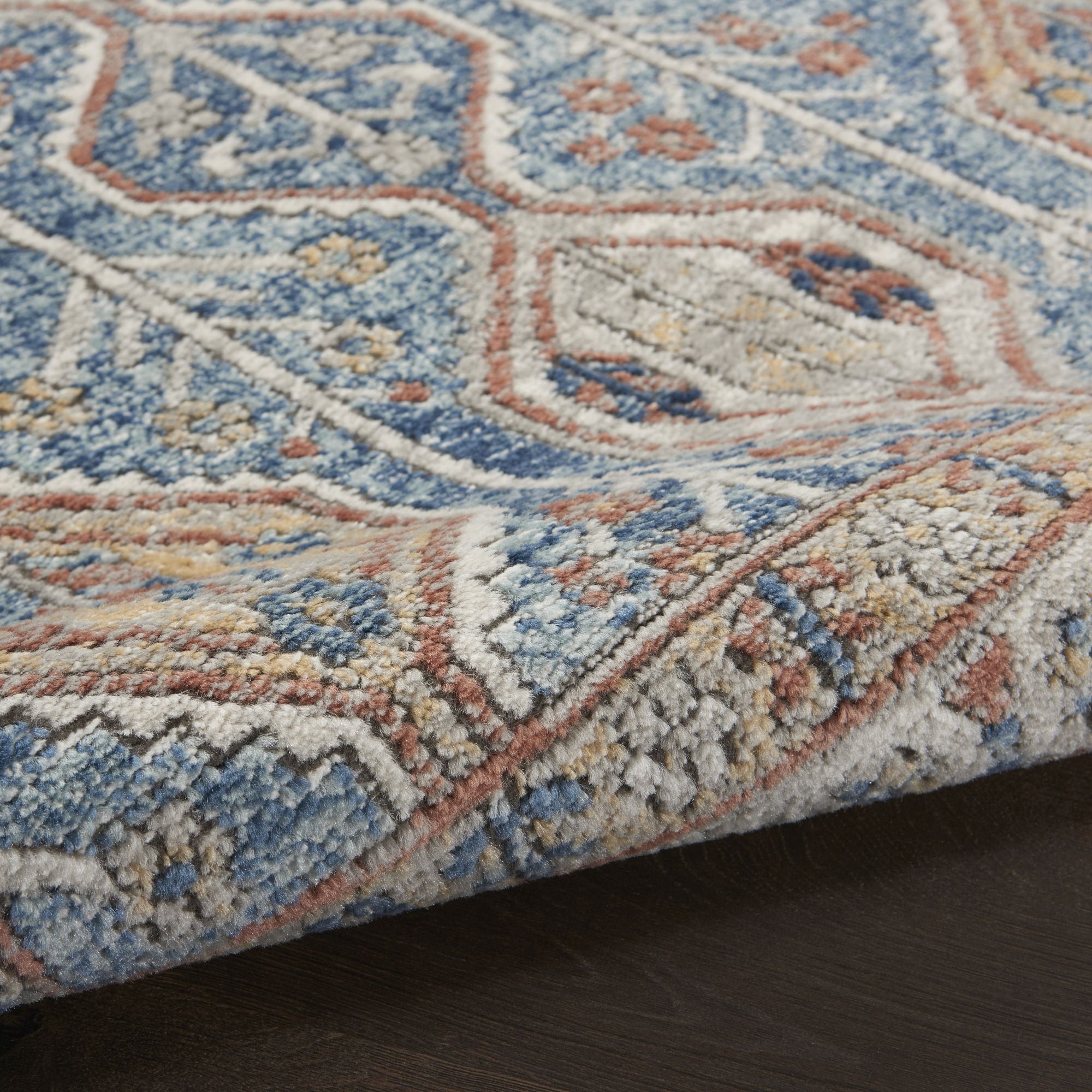 Nourison Concerto Modern Blue/Multi 3'9" x 5'9" Area Rug, (4x6)