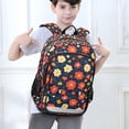 thumbnail image 6 of FORMRS Unisex School Backpack 17" Student Travel Bag with Laptop Compartment, Red Floral, 6 of 7