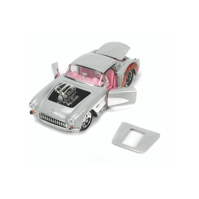 1957 Chevy Corvette White & Black Diecast Model Car | Jada Toys