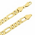 thumbnail image 2 of 9mm Diamond-Cut 0.25 mils 14k Yellow Gold Plated Figaro Chain Necklace + Bracelet Set, 22" (Necklace) + 7" (Bracelet), 2 of 6